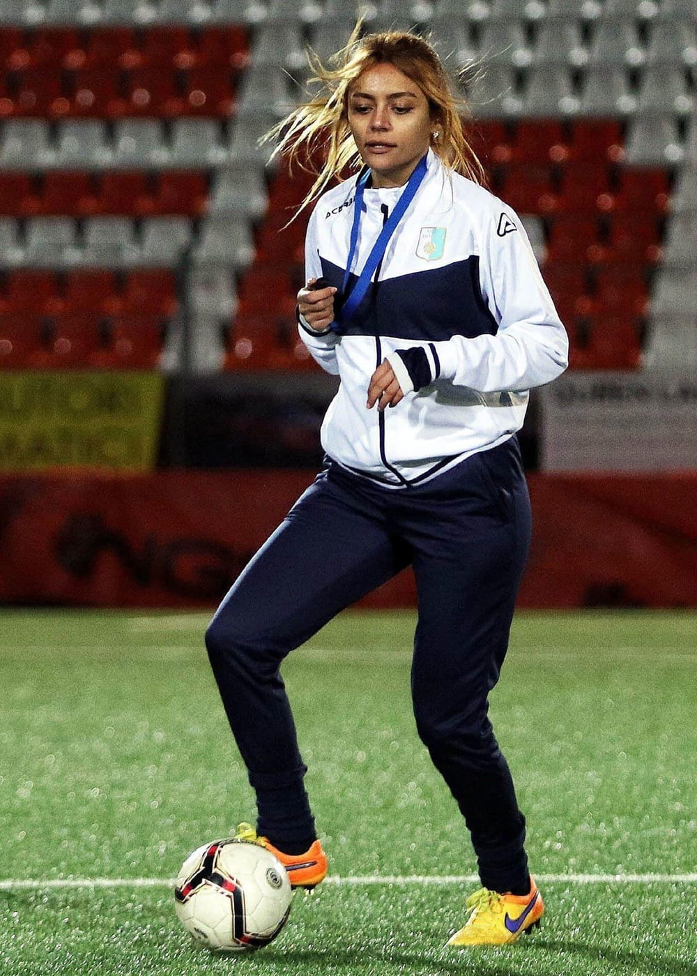 Amini defected from Iran after she was caught playing football in public without her hijab (Shiva Amini via CNN Newsource)