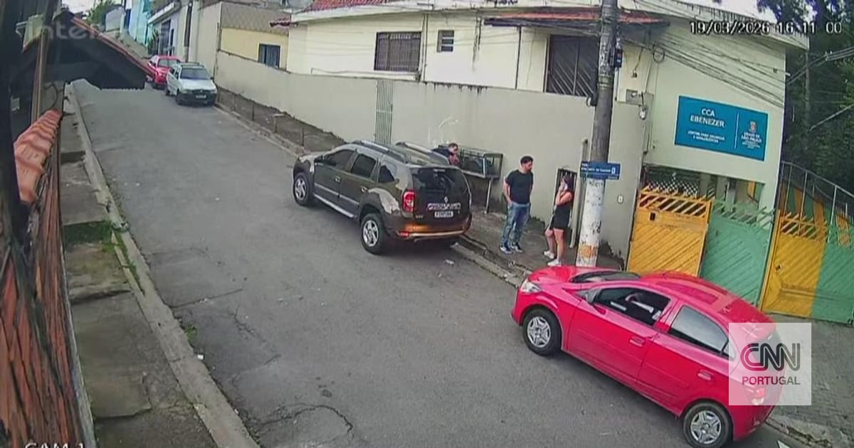 Video surveillance footage captures the moment a car was stolen with a baby inside