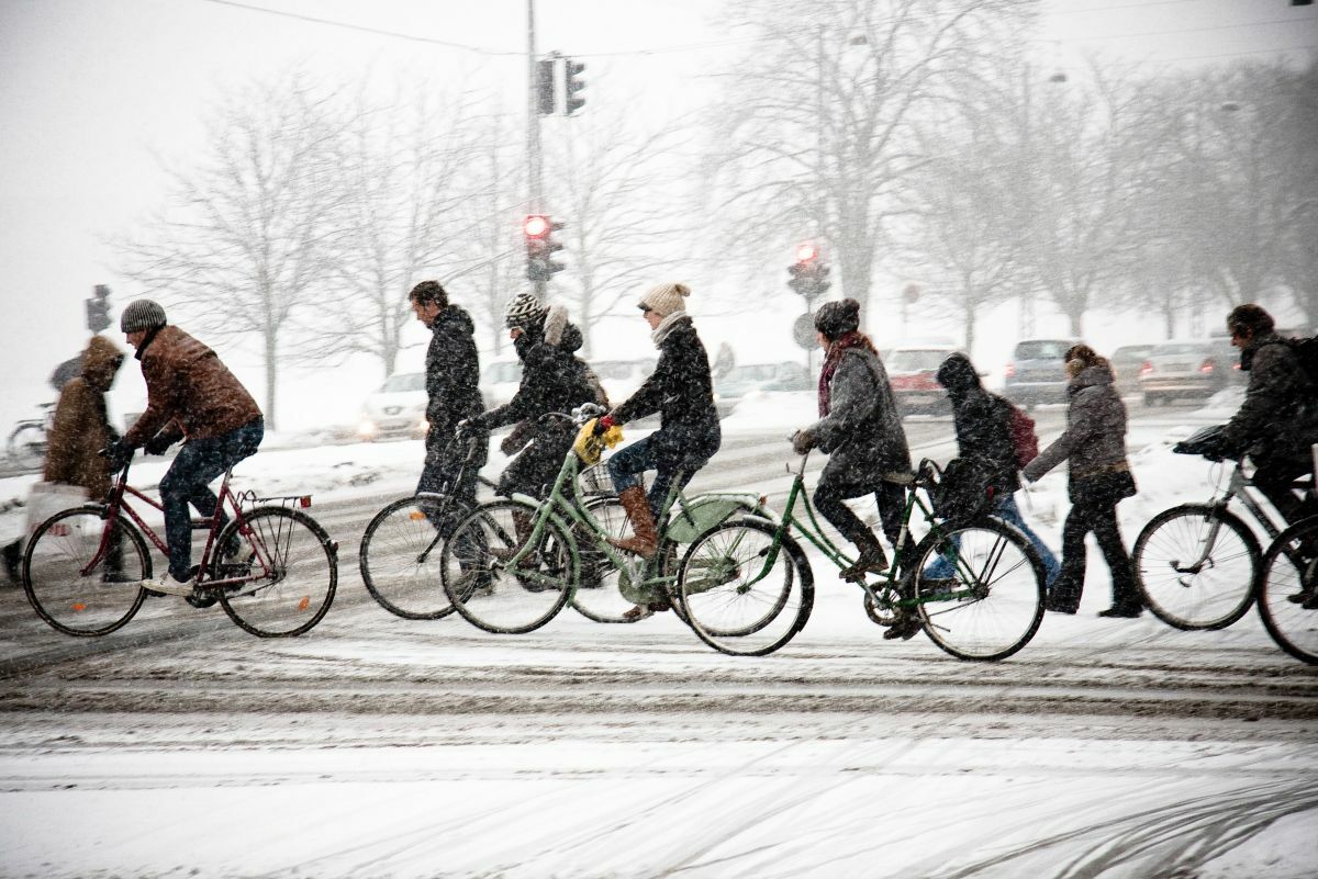 Scandinavians bike to work even when it snows — and they're right