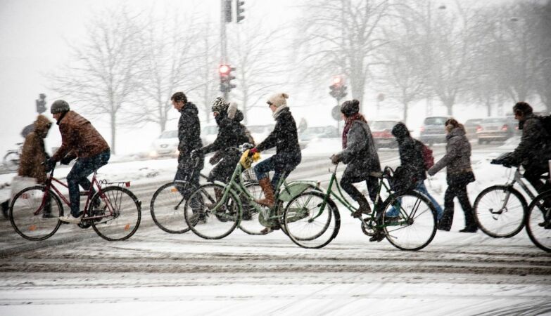 Scandinavians bike to work even when it snows — and they're right