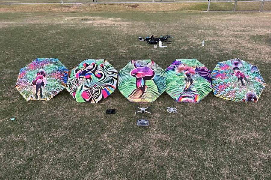 Scientists develop umbrella with print capable of confusing drones