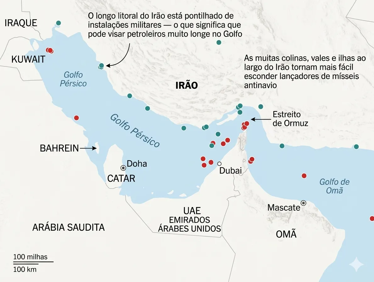 Mines, missiles and kilometers of coastline: this is what gives Iran the advantage in the Strait of Hormuz