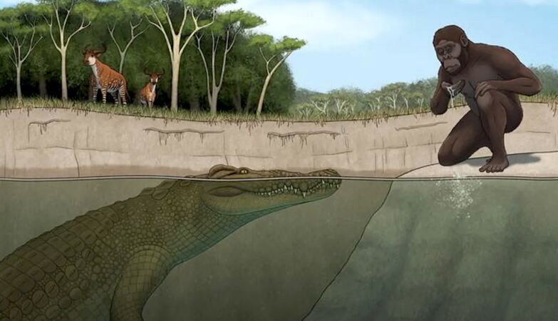 “Lucy Hunter.” 3 million years ago a huge crocodile hunted hominids
