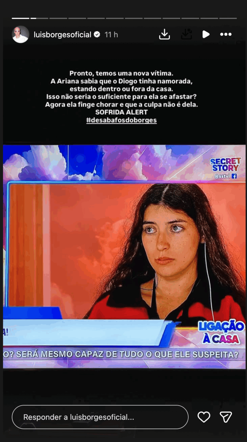 Luís Borges leaves a “suggestion” to TVI after revealing Eva’s secret: “Just so we can see something…”