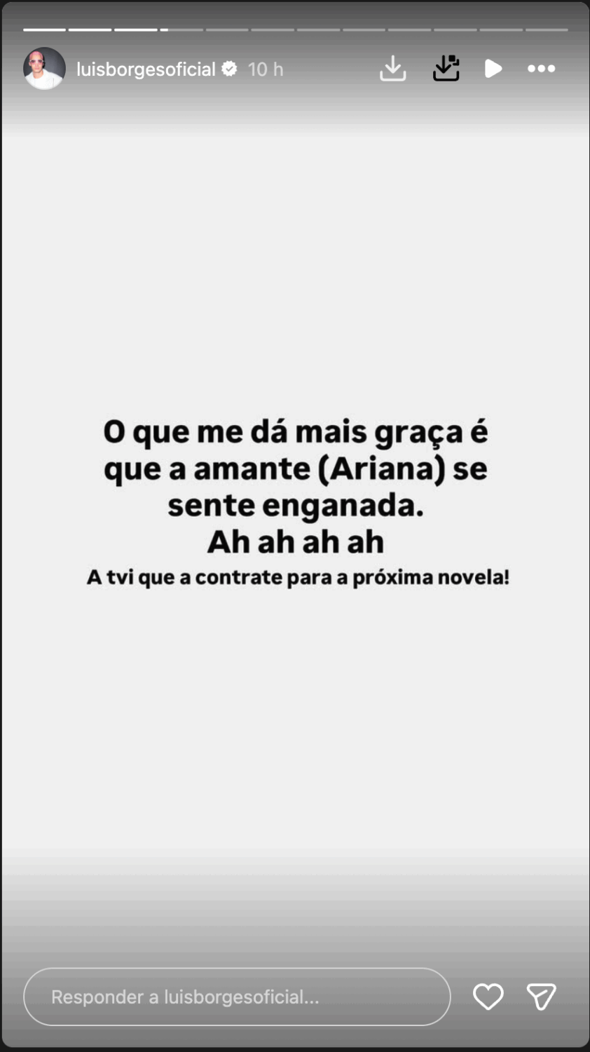 Luís Borges leaves a “suggestion” to TVI after revealing Eva’s secret: “Just so we can see something…”