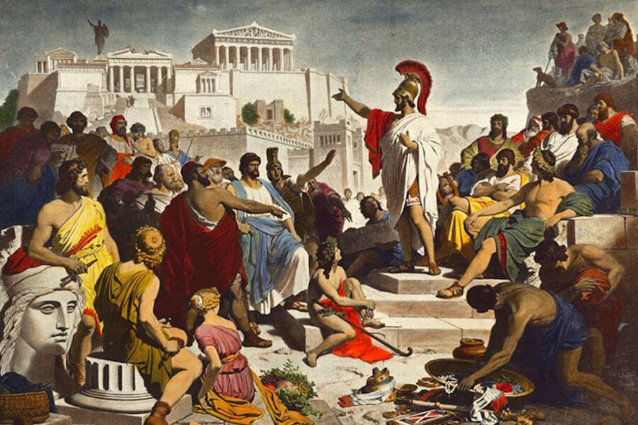 After all, democracy did not begin in Greece. It was everywhere