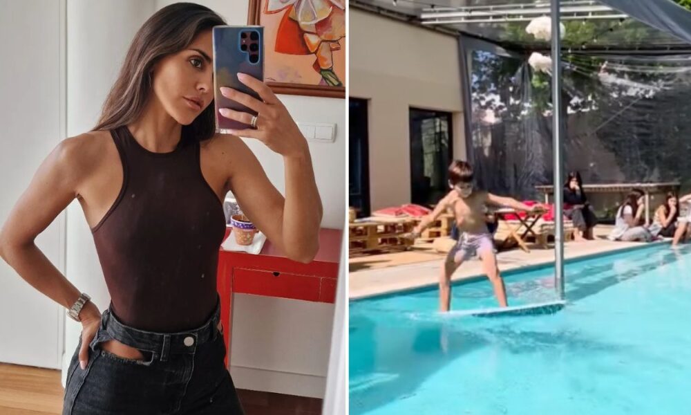 Carolina Patrocínio shows her son in the pool, is questioned, and reacts: “I have a cold pool…”