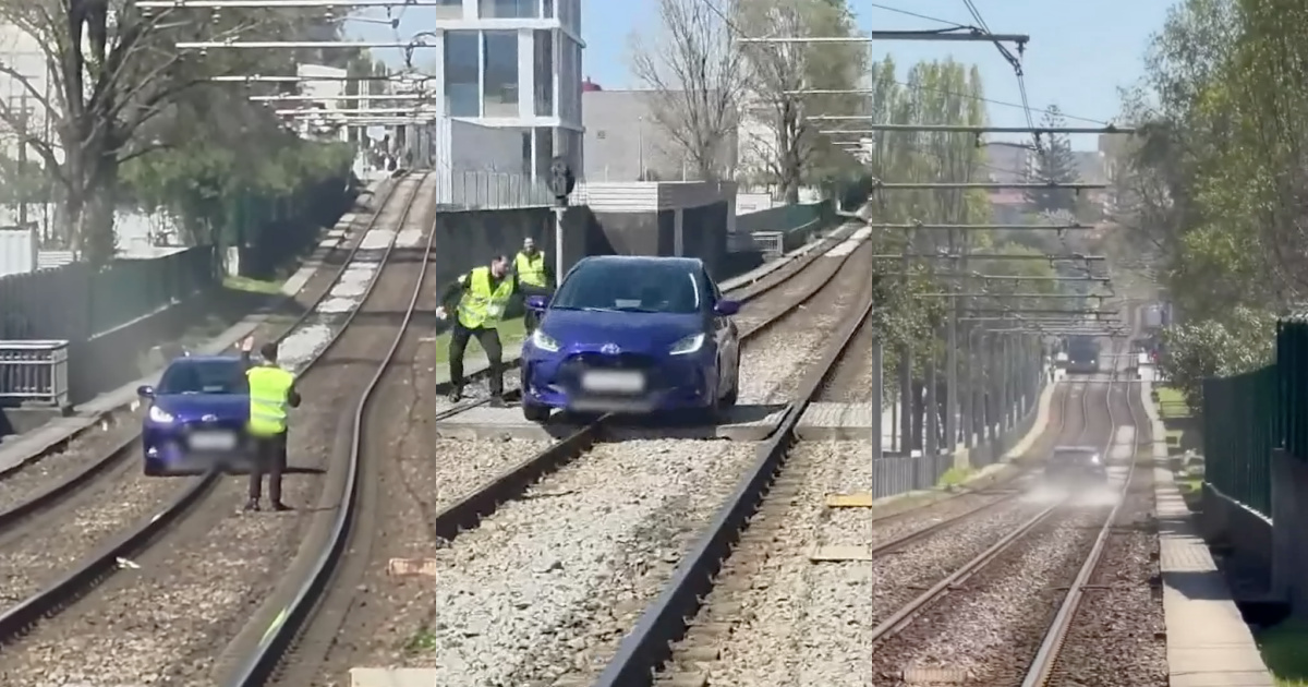 Car invades Porto subway line and travels about two kilometers