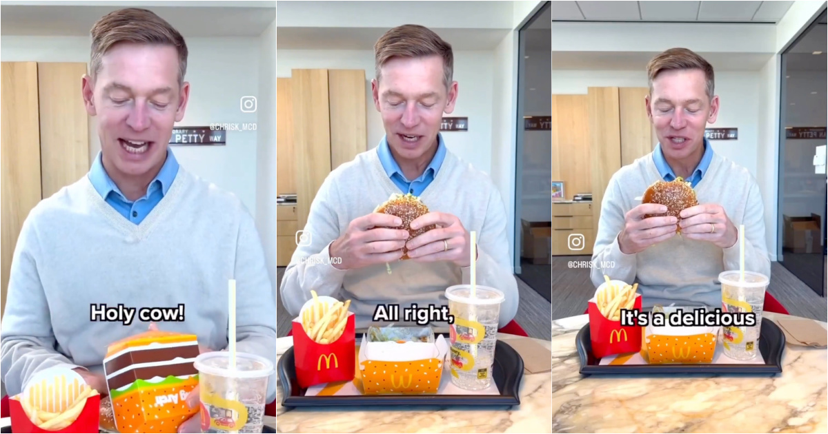 McDonald's CEO becomes meme after embarrassing video of him eating a burger
