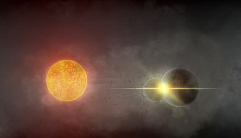 Astronomers observe a collision of planets for the first time