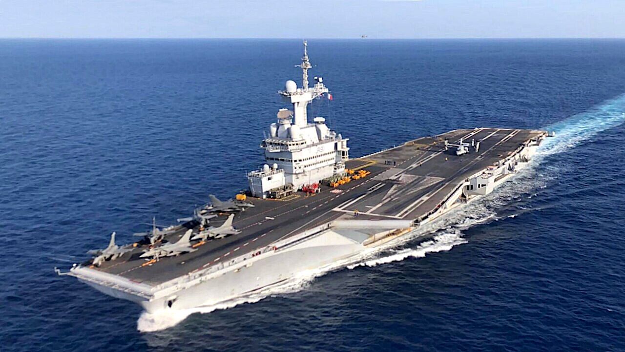 Macron sends French nuclear aircraft carrier fleet to Mediterranean