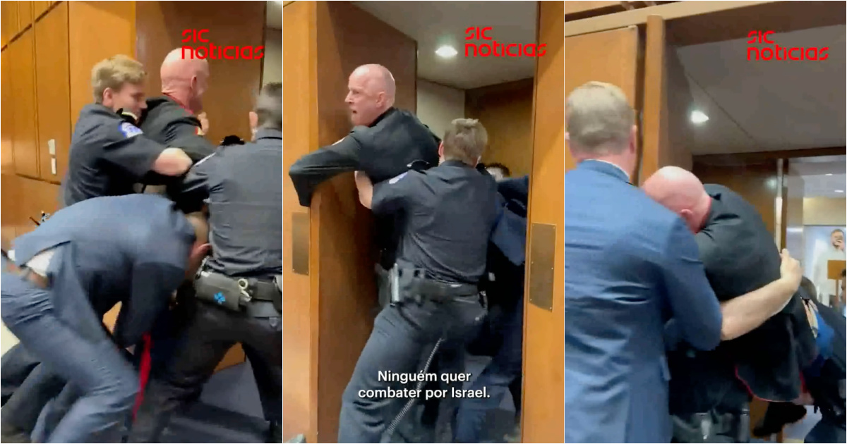 Former US soldier is forcibly expelled from Senate hearing after protesting the war in Iran