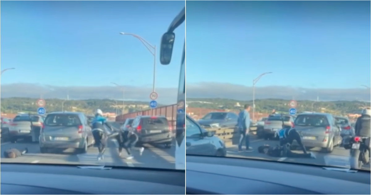 Escape from PSP on Ponte 25 de Abril ends with officer injured and two men detained