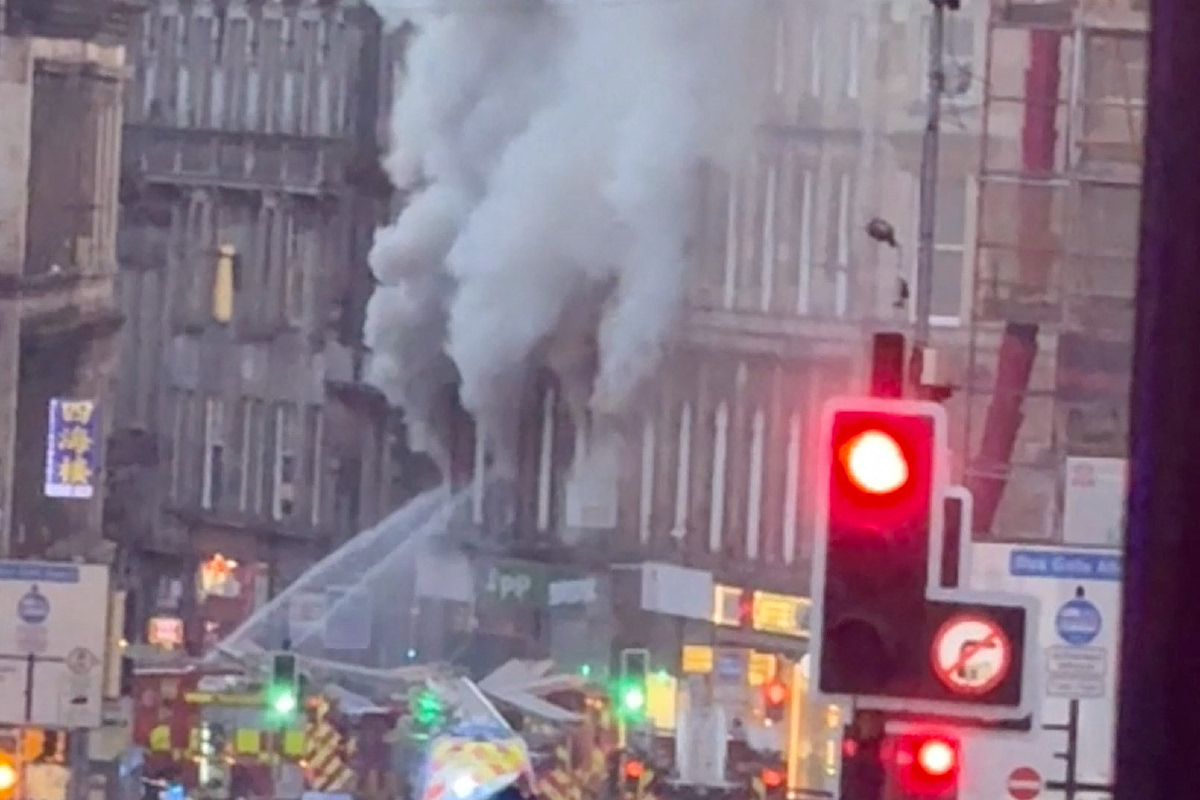 Fire near Glasgow Central Station – Partial building collapse and evacuations