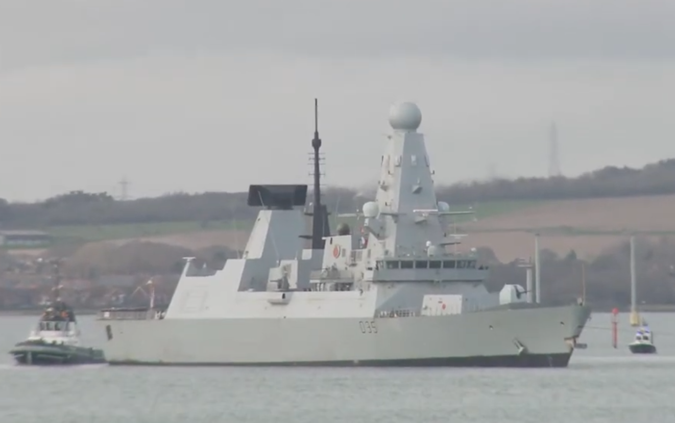 HMS Dragon left Portsmouth to reinforce the British Bases in Cyprus