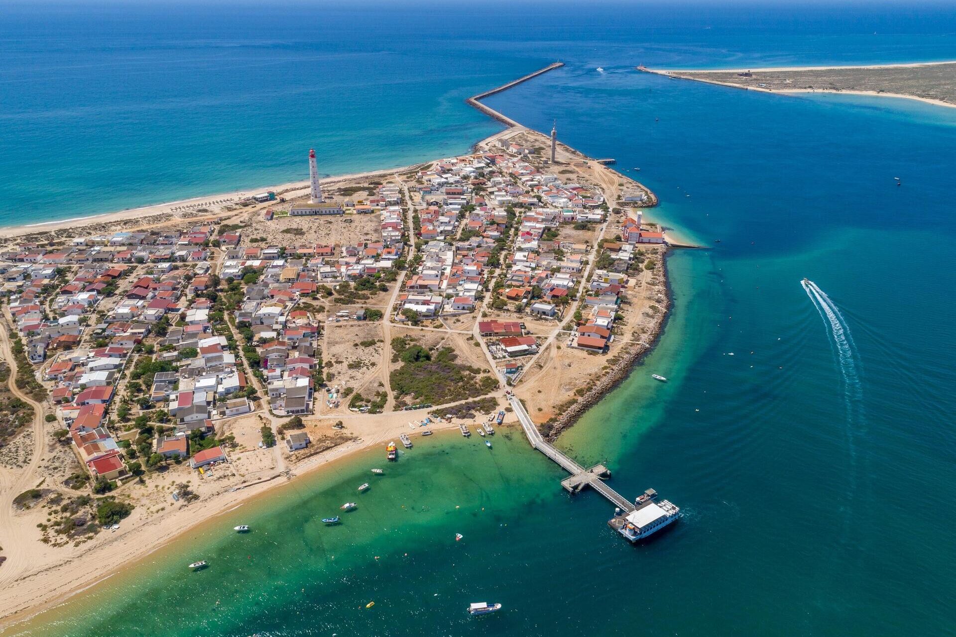Imagem aérea Ilha do Farol. Crédito: Foto DR