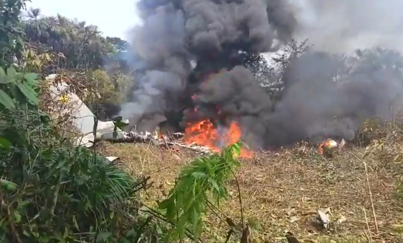 Colombia: A transport plane with 110 people on board crashed