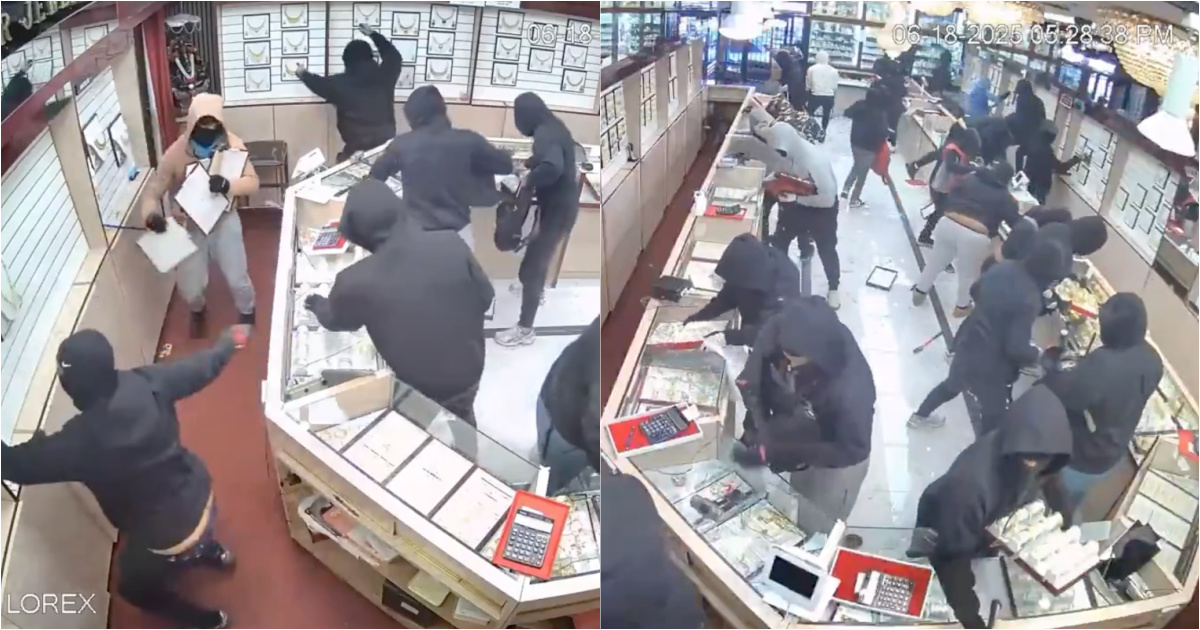 Million-dollar robbery: video shows theft of 1.7 million dollars from a goldsmith shop in the USA