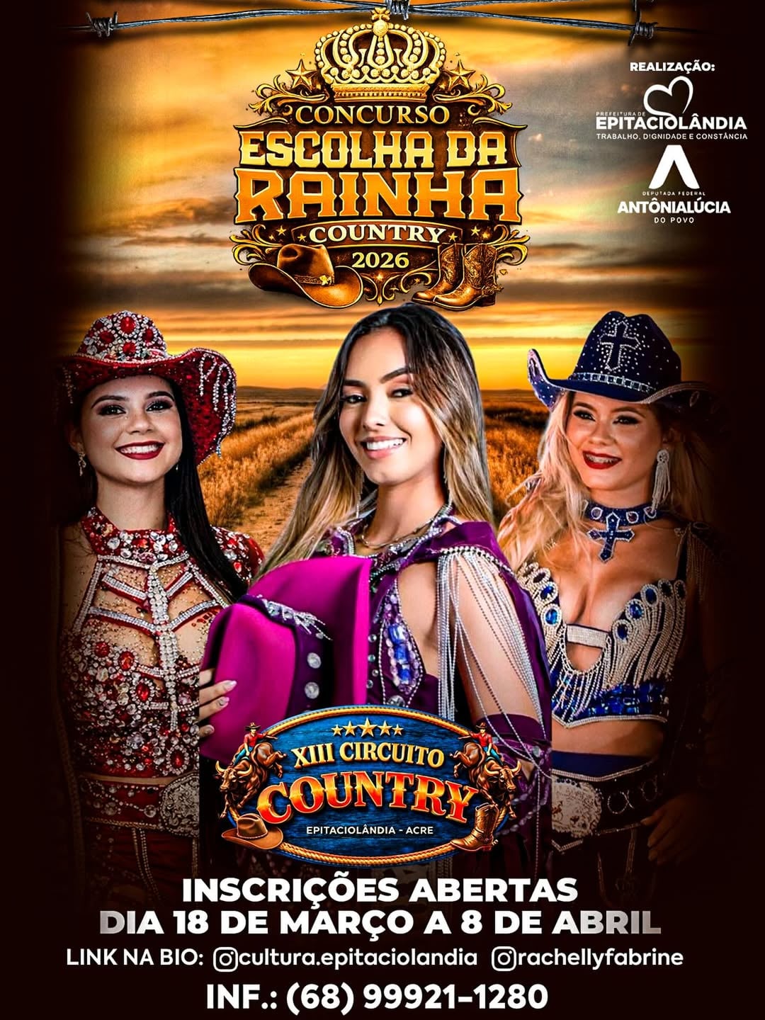 Epitaciolândia opens registrations for Rainha Country 2026 – find out more at Vips da Front