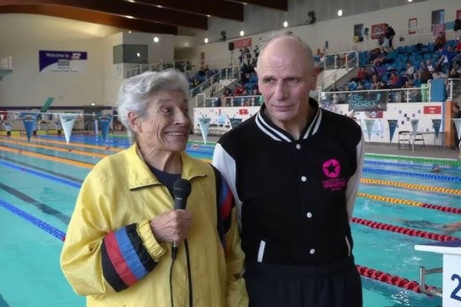 The story of the 95-year-old swimmer who has dozens of records — and continues to compete