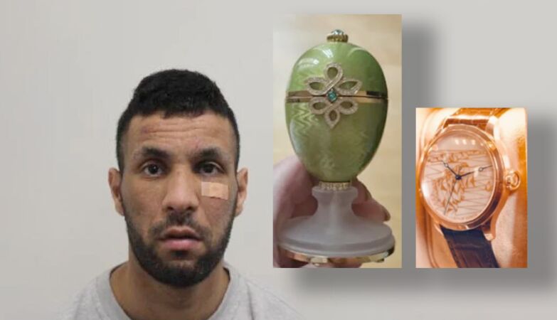 He stole a wallet outside a pub. He had a Fabergé egg and a watch worth 2 million