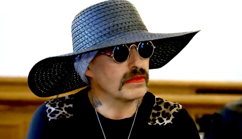 The trans neo-Nazi was caught (in men's clothes and with a shaved head). Tried to escape on a scooter
