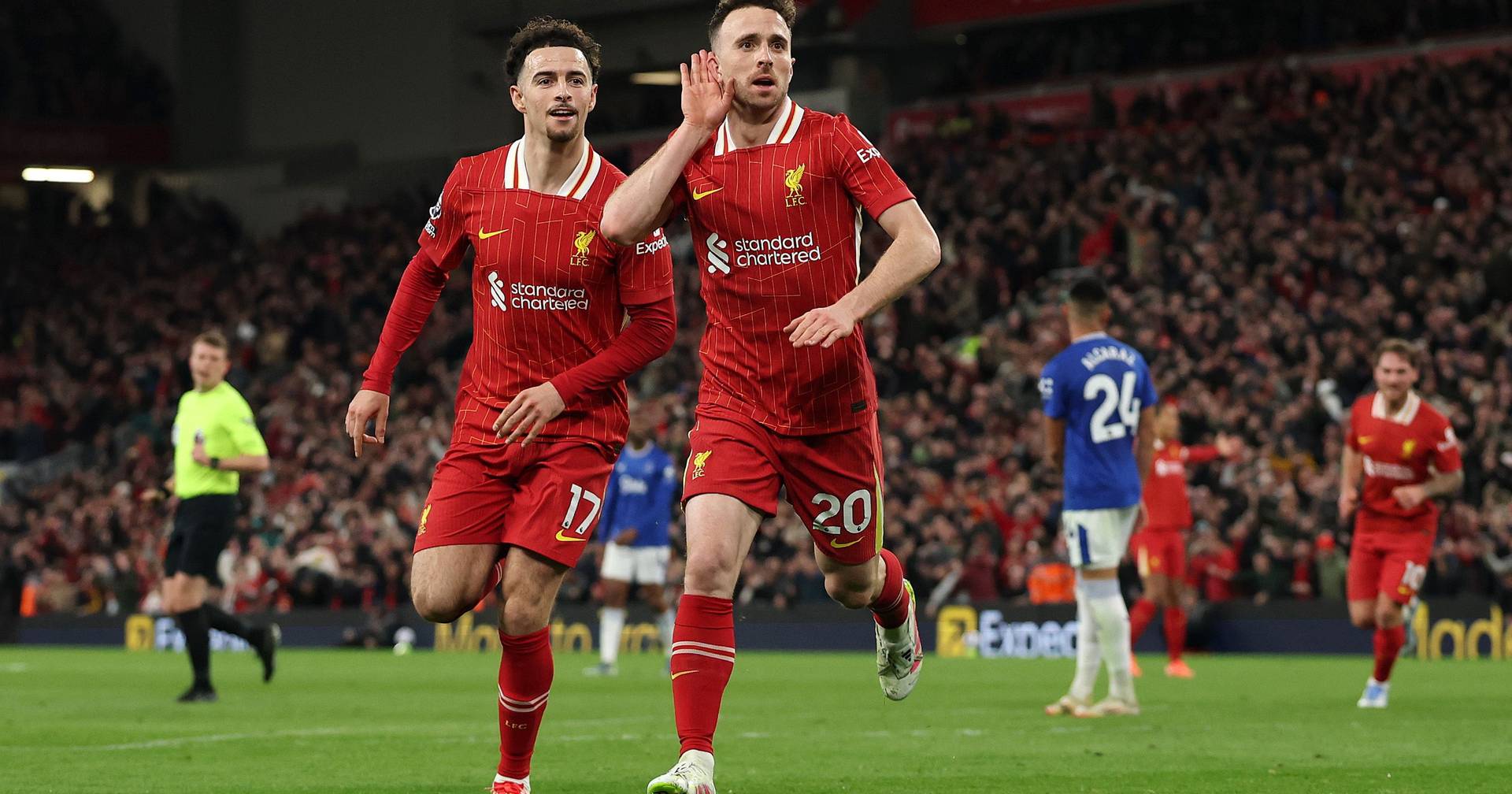 Liverpool fans last celebrated a Diogo Jota goal a year ago