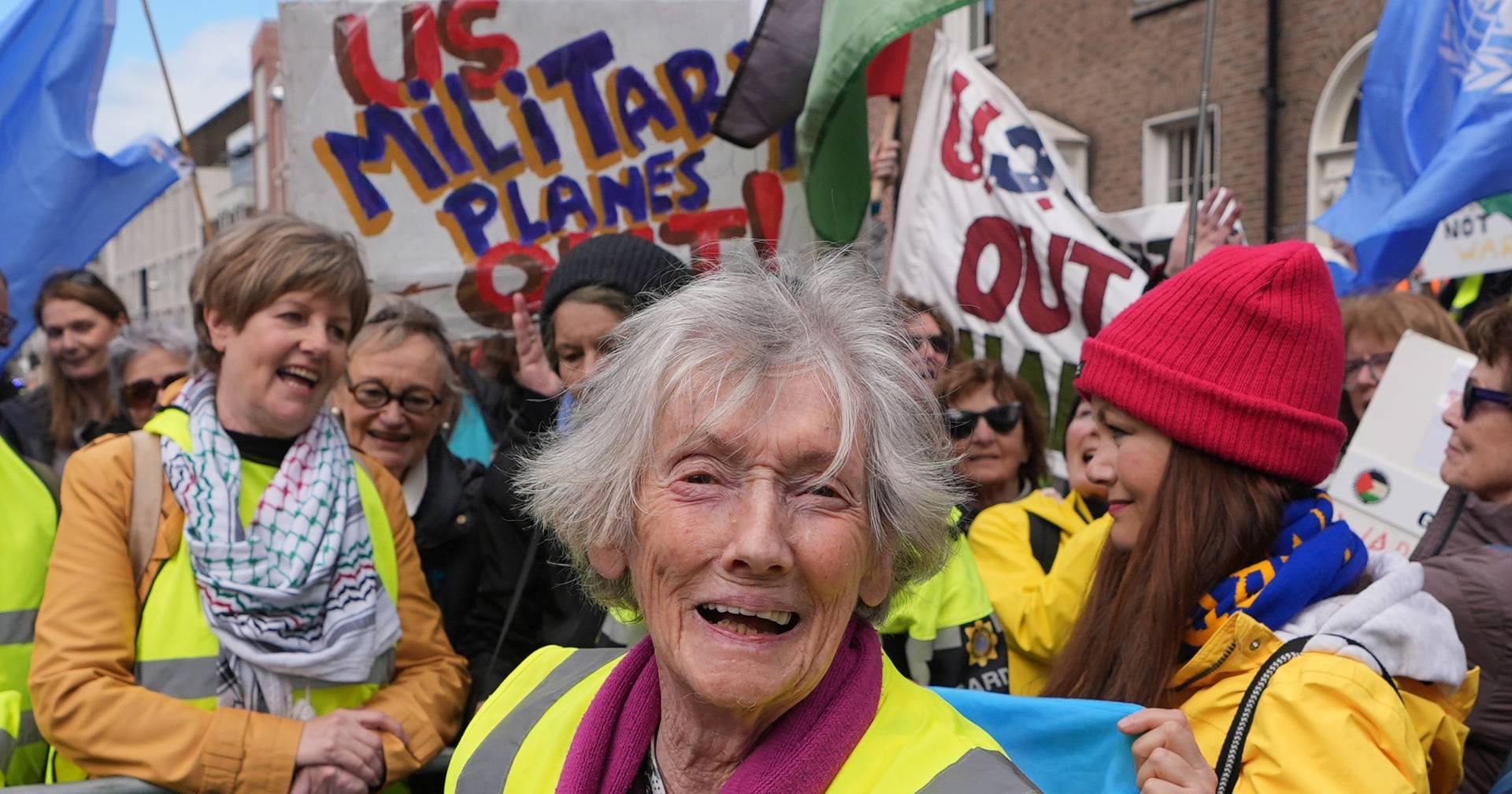 91-year-old activist travels across Ireland on foot in protest against US military use of airport