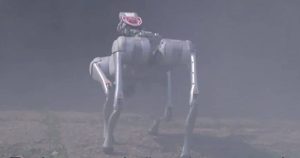 It looks like a spider, but it's a robot dog and can easily become a hero