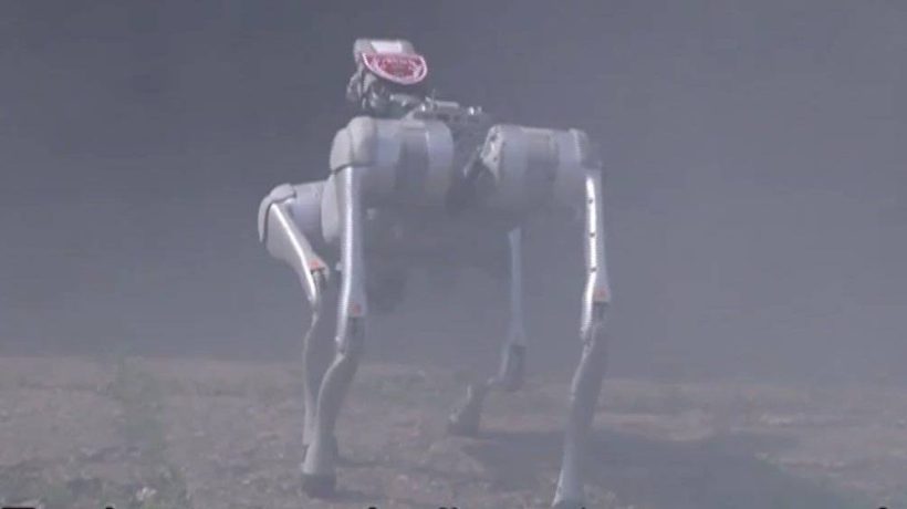 It looks like a spider, but it's a robot dog and can easily become a hero