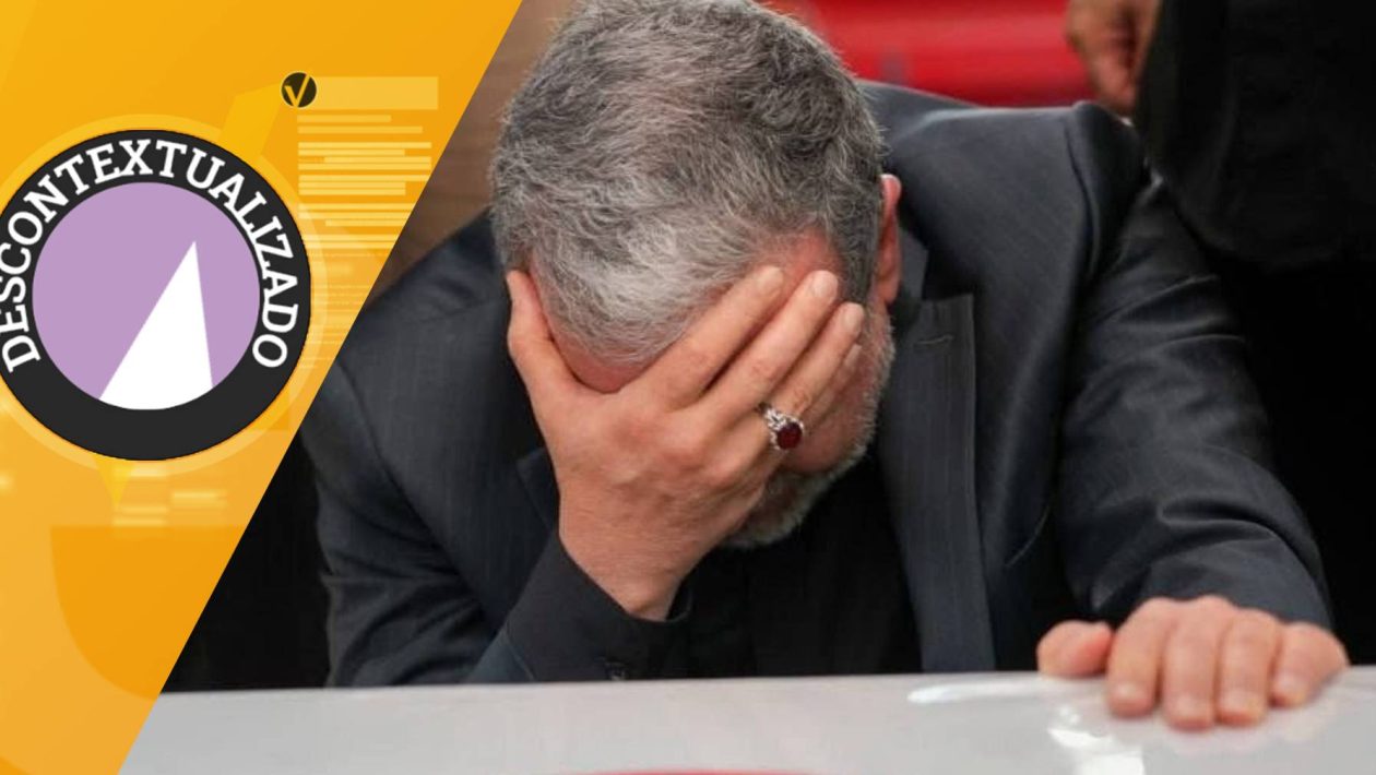Are photographs of Iranian minister in tears recent?