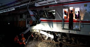Train collision leaves at least two dead in Indonesia