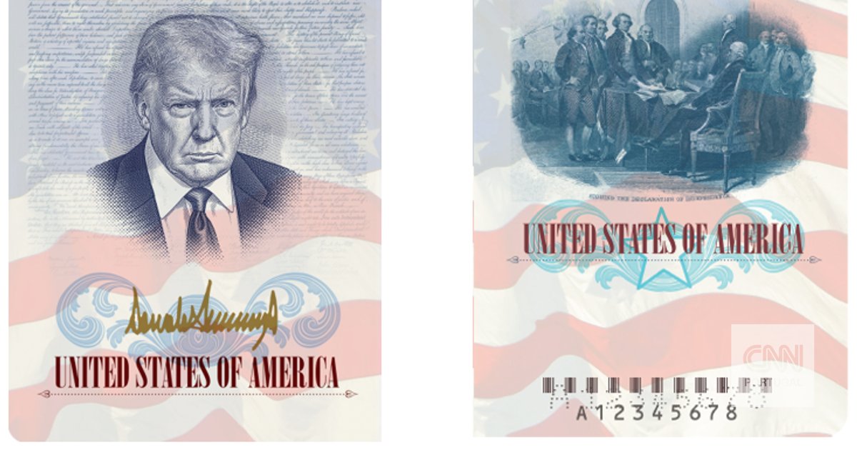 Trump will appear on new US passports commemorating the 250th anniversary of Independence