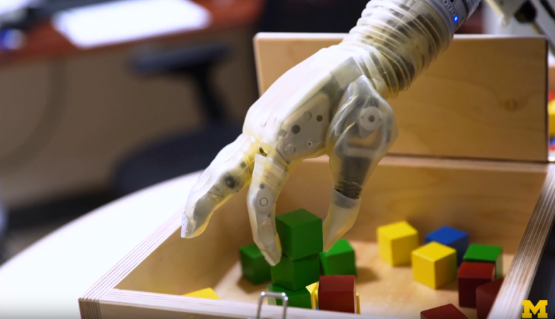 Childhood promise: robotic arm makes prosthetics simpler and more accessible