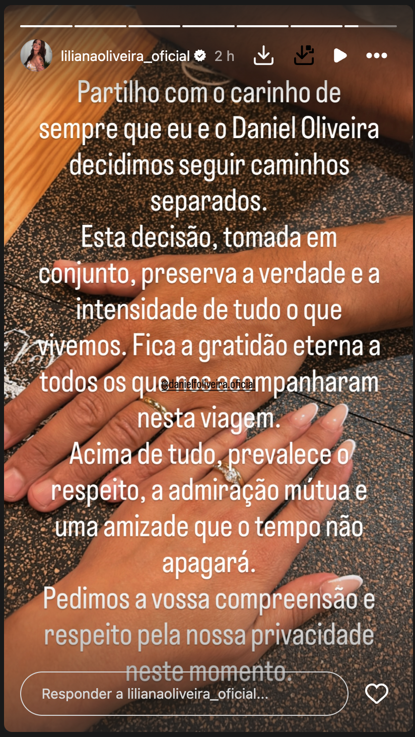 Liliana Oliveira, from 'Casados', announces separation: “What remains is a deep friendship…”