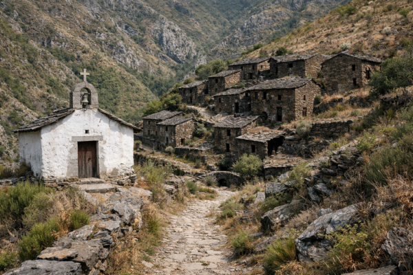 Aldeia portuguesa abandonada. Crédito: Foto AI