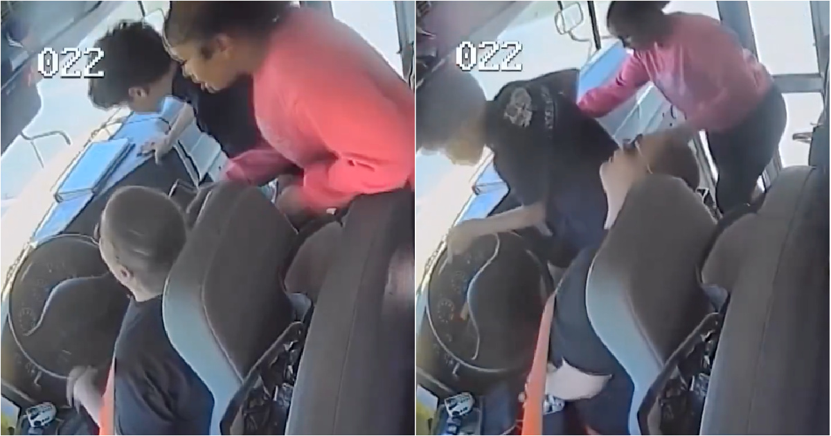 Students avoid tragedy after driver faints at the wheel of bus