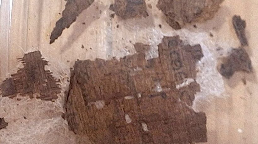 Fragment of the Iliad found in the abdomen of an Egyptian mummy