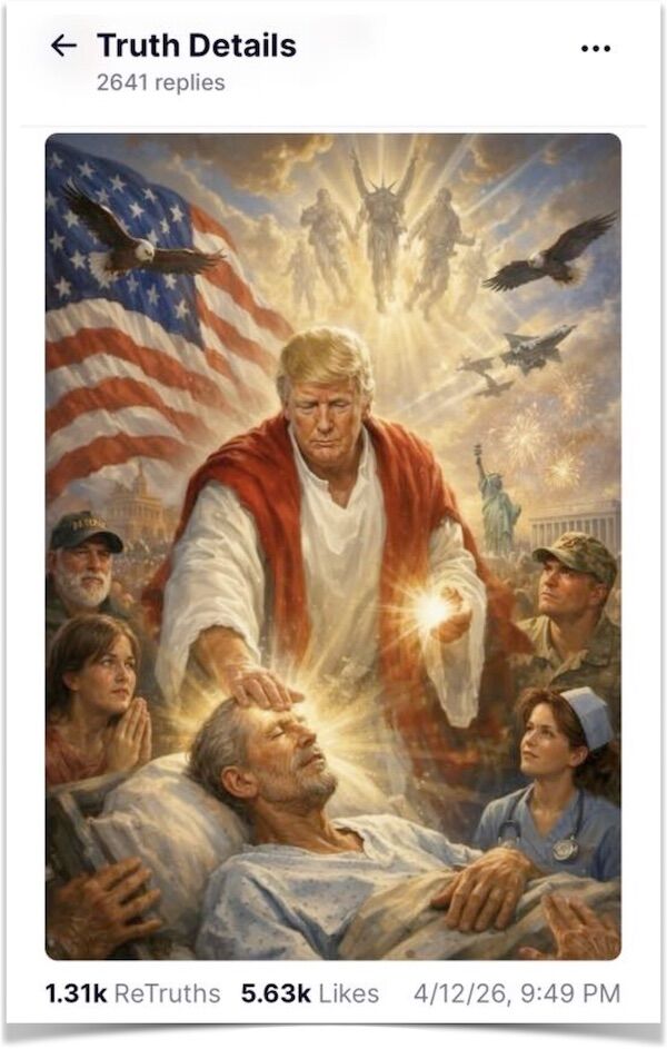 Trump publishes AI image in which he appears as Jesus Christ. The war with the Pope continues