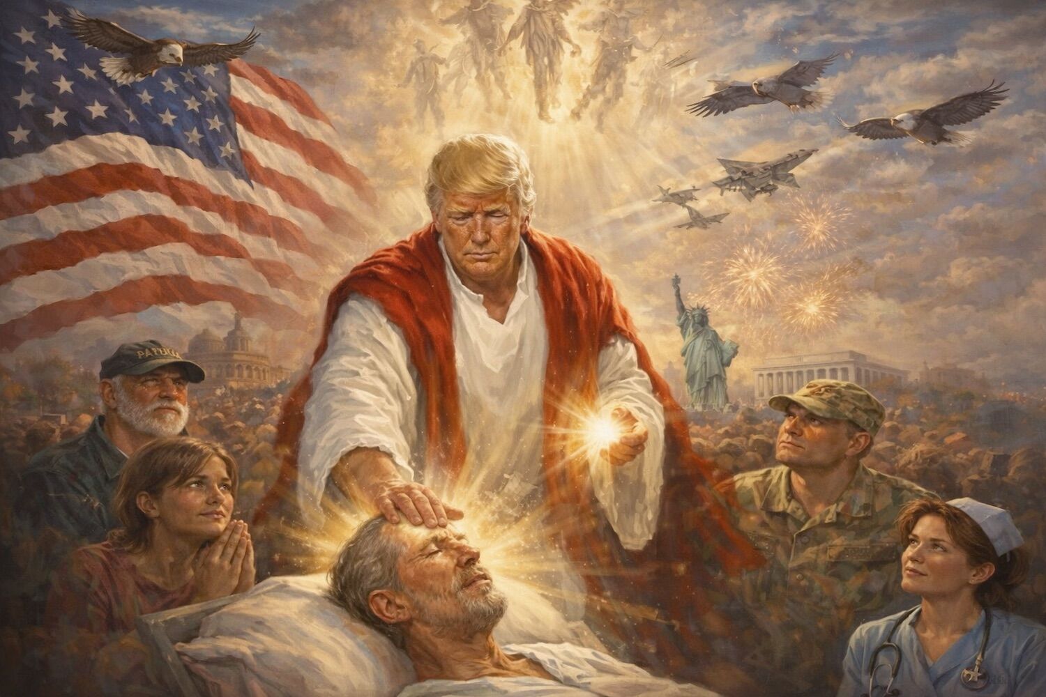 Trump publishes AI image in which he appears as Jesus Christ. The war with the Pope continues