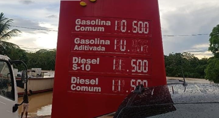 Gasolina chega a R$ 10,60 no interior do Acre