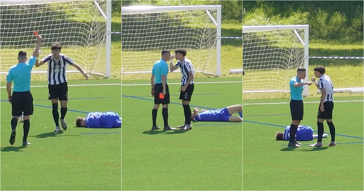 FC Foz under-17 player loses his temper with the referee: "Are you crazy, man? Go fuck yourself"