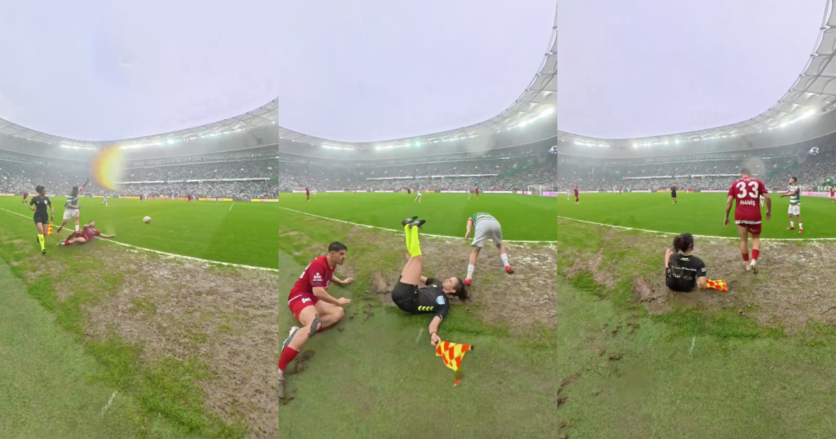 Player trips the referee and the lack of reaction is causing people to talk in Türkiye