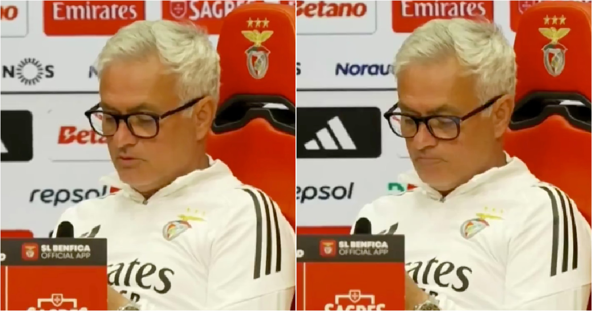 José Mourinho “postpones” the start of the conference to read the news