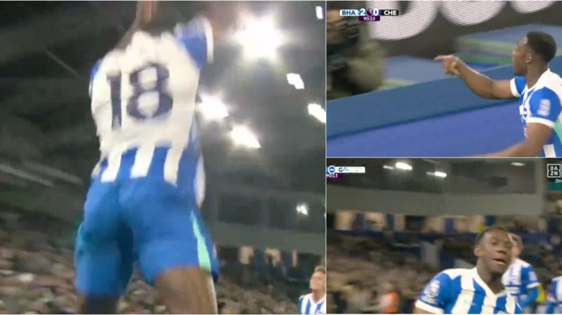 Scores the third against Chelsea and invites the public to celebrate Cristiano Ronaldo's iconic celebration with him