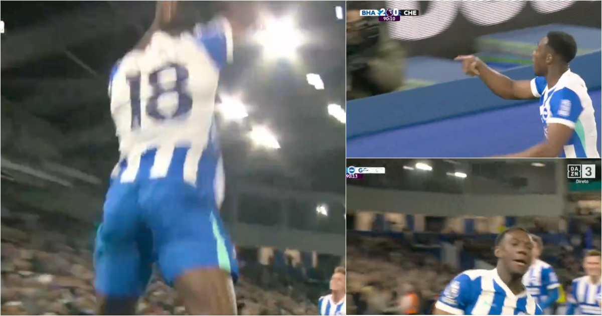 Scores the third against Chelsea and invites the public to celebrate Cristiano Ronaldo's iconic celebration with him