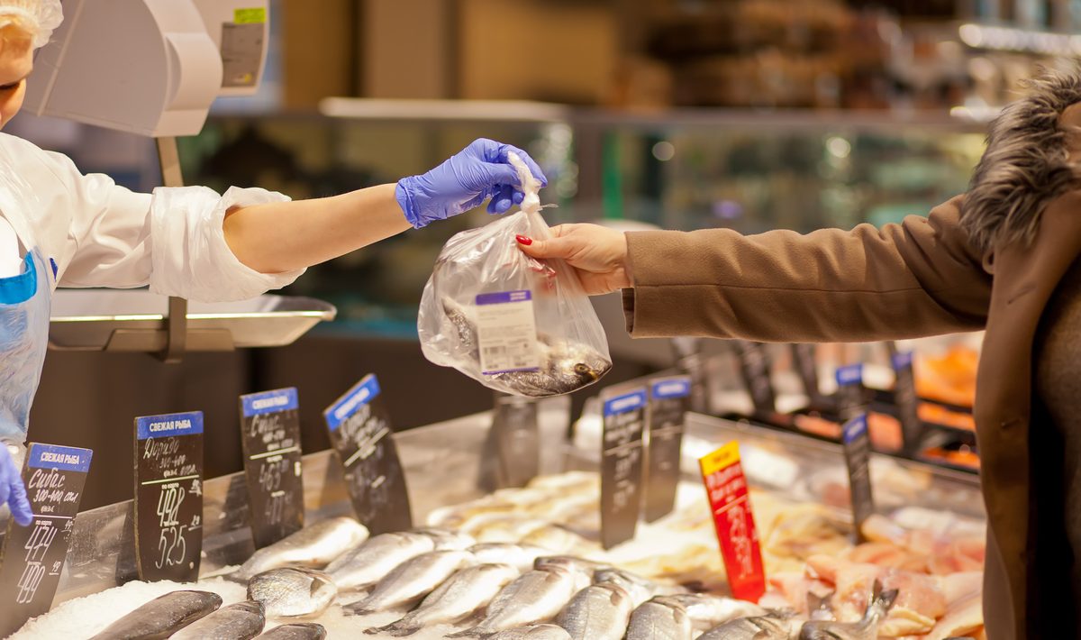 Peixaria de supermercado. Crédito: Freepik