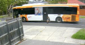 12-year-old passenger experiences moments of panic after getting stuck in the bus door