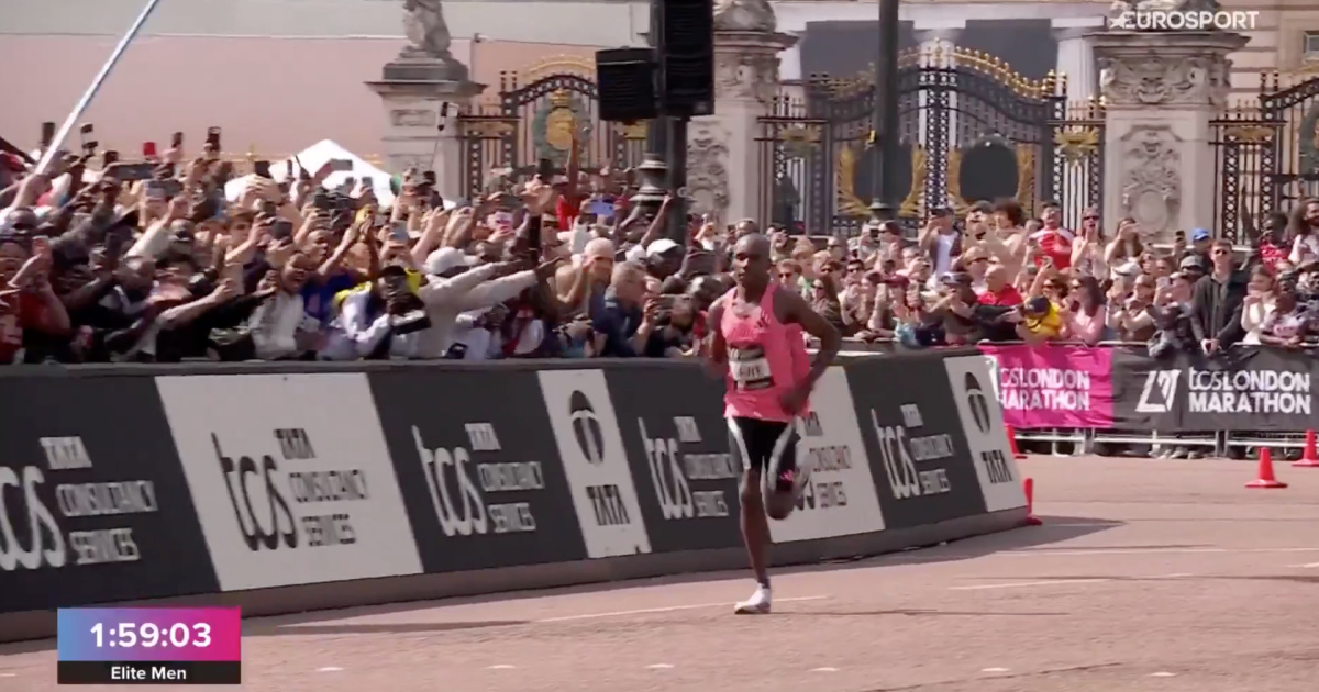 Kenyan breaks world record and becomes 1st to run marathon under two hours