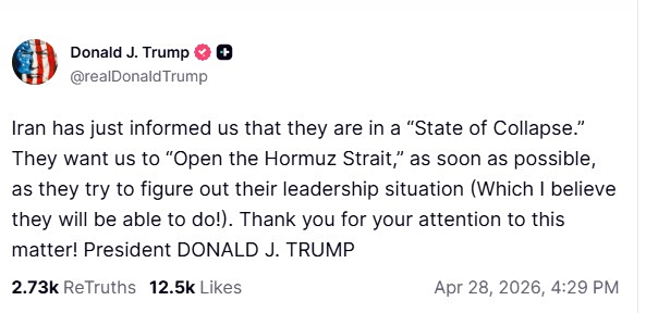 Trump's post